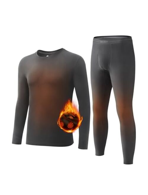 DAVID ARCHY Thermal Underwear for Men Fleece Lined Sets or Long Johns with Extra Warm Double-layer Panel for Cold Weather
