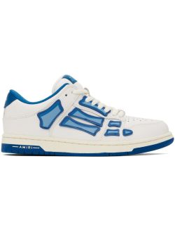 Blue & White Chunky Skel Top Low Sneakers