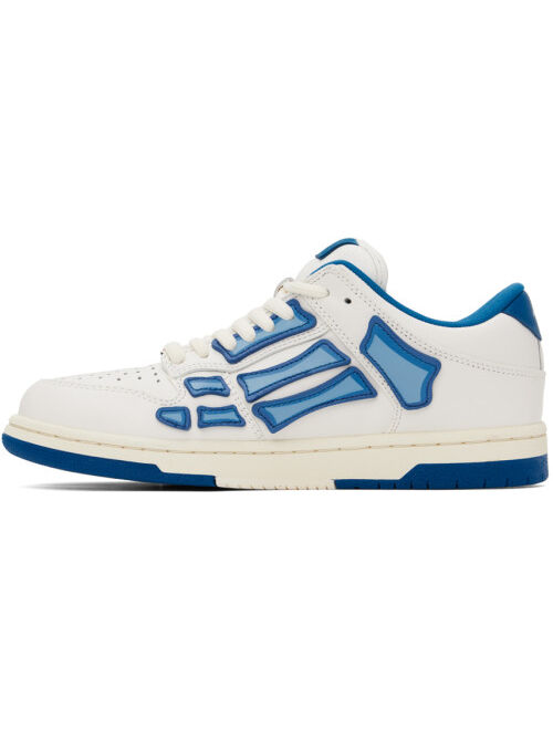 AMIRI Blue & White Chunky Skel Top Low Sneakers