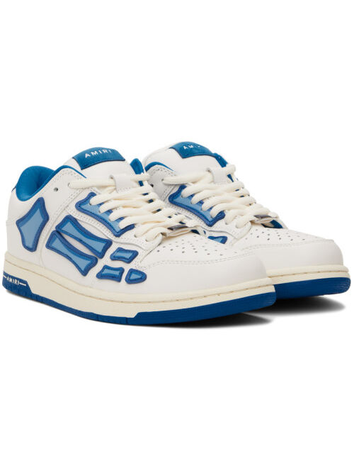 AMIRI Blue & White Chunky Skel Top Low Sneakers