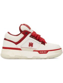 White & Red MA-1 Sneakers