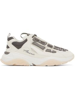 Off-White & Gray Bone Sneakers