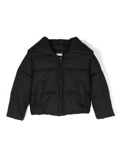 padded long-sleeve hooded jacket