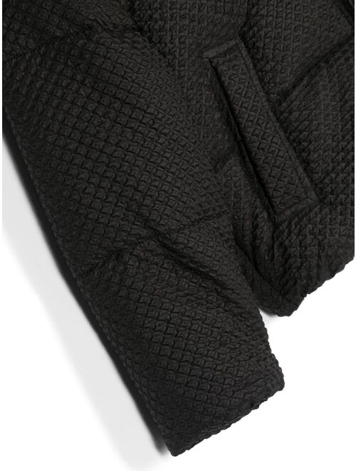 Monnalisa padded long-sleeve hooded jacket