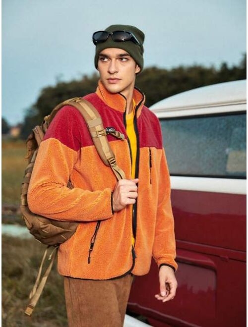 In My Nature Men's Color-blocking Outdoor Fleece Jacket