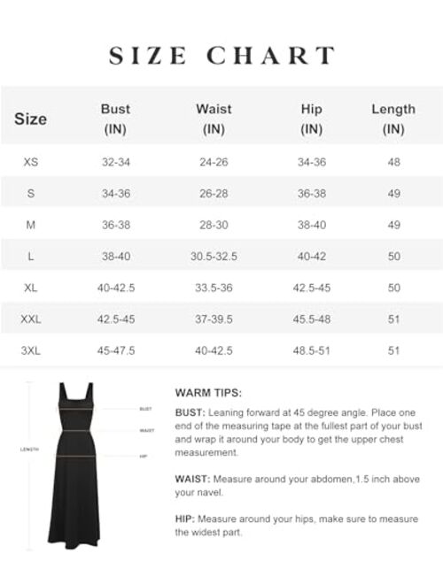 Popilush Shaper Dress Mini Slit Built in Shapewear Bra 8 in 1 Sleeveless Square Neck Bodycon Summer Dress for Women