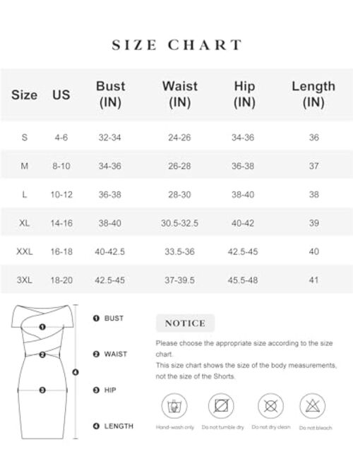 Popilush Shaper Dress with Built in Shapewear Off Shoulder V Neck Ruched Bodycon Midi Dress Party Club Fall Dress for Women
