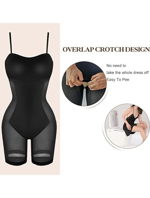 Popilush Shaper Dress Bodycon Maxi/Mini Built in Shapewear Bra 8 in 1 Women Lounge Long Sleeve Dresses