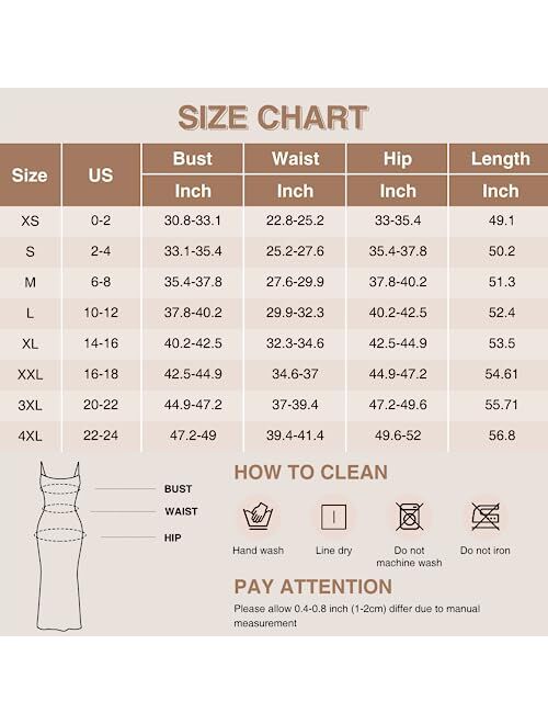 Popilush Shaper Dress Bodycon Maxi/Mini Built in Shapewear Bra 8 in 1 Women Lounge Long Sleeve Dresses