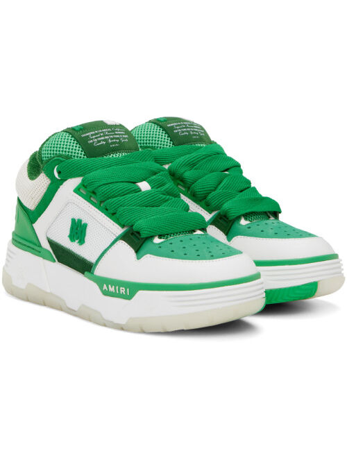 AMIRI White & Green MA-1 Sneakers