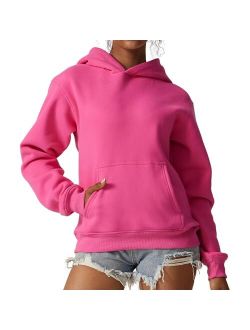 Women's Fleece Hoodies Casual Long Sleeve Pullover Sweatershirts