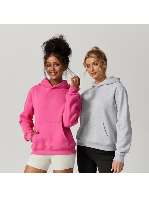 QINSEN Women's Fleece Hoodies Casual Long Sleeve Pullover Sweatershirts