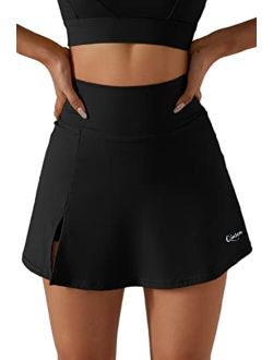 Women's Tennis Skirts Stretch High Waisted Golf Skorts Running Sports Workout Activewear