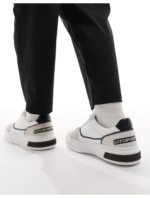 Emporio Armani EA7 court sneakers in white