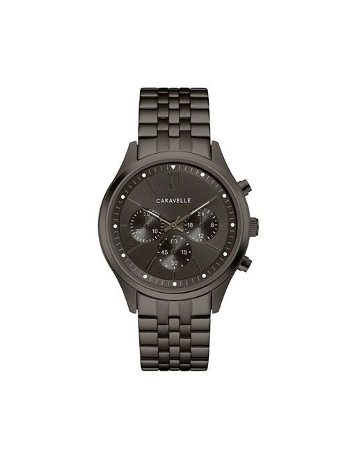 Caravelle by Bulova Men's Gunmetal Ion-Plated Stainless Steel Chronograph Watch - 45A141