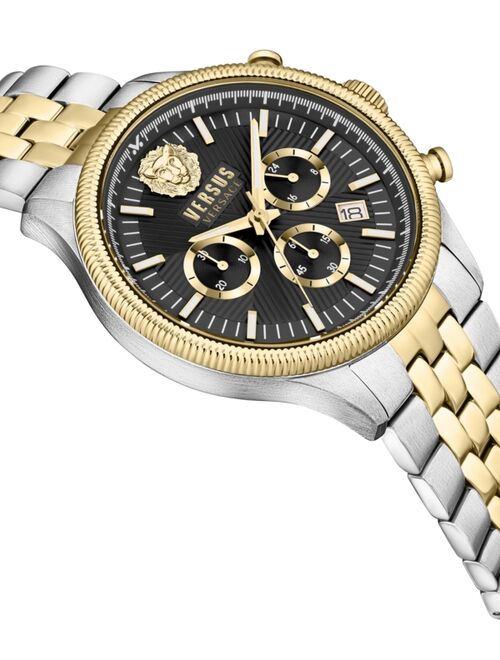 Versus Versace Men's Chronograph Colonne Ion Plated Stainless Steel Bracelet Watch 44mm