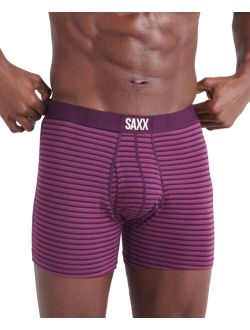 Men's Ultra Super Soft Relaxed-Fit Moisture-Wicking Striped Boxer Briefs