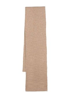 TWINSET sequin-embellished ribbed scarf