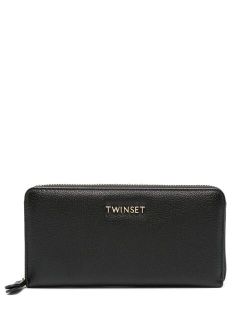 TWINSET logo-lettering faux-leather wallet