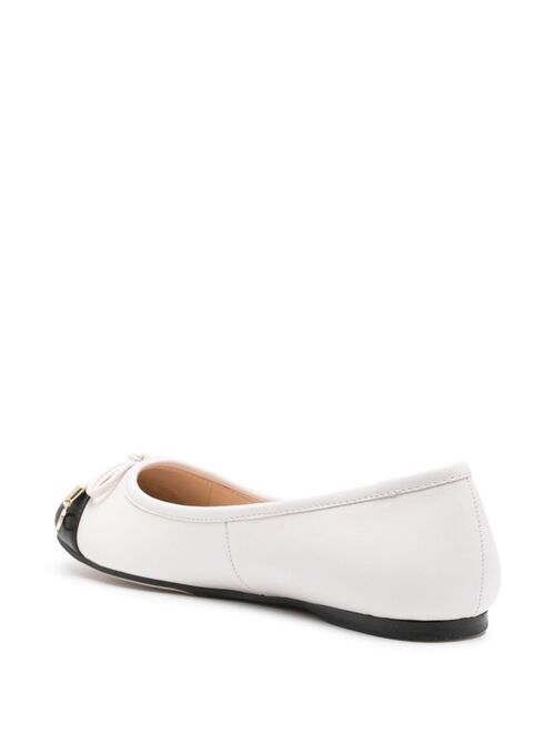 TWINSET bow-detailed two-tone ballerina shoes