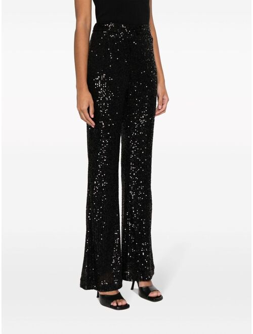 TWINSET sequinned flared trousers