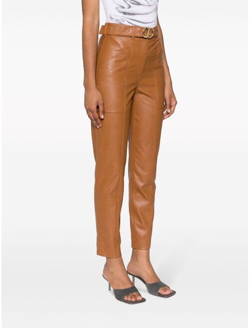 TWINSET belted tapered trousers