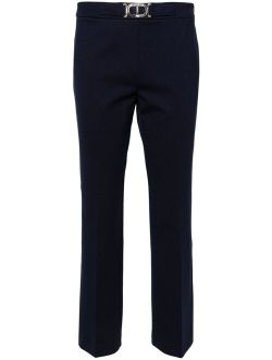 TWINSET logo-buckle tailored trousers