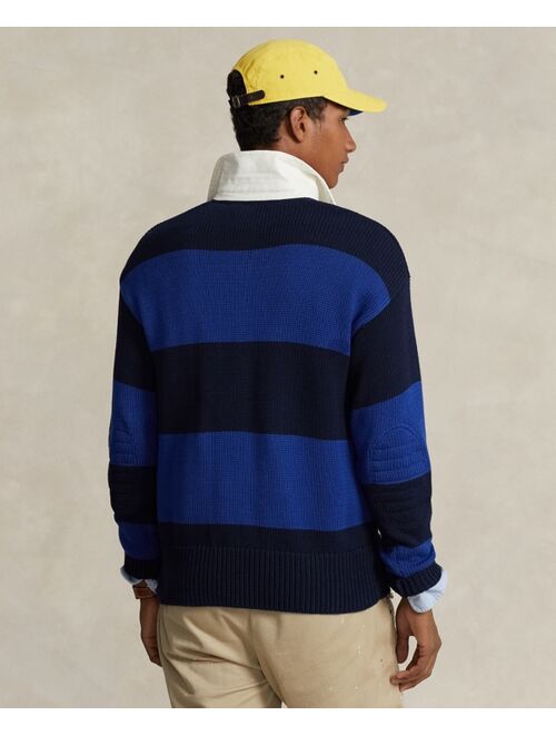 POLO RALPH LAUREN Men's Striped Cotton Rugby Sweater