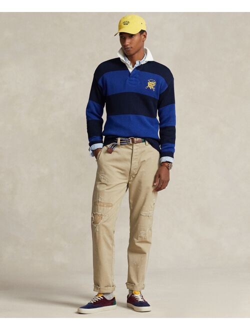 POLO RALPH LAUREN Men's Striped Cotton Rugby Sweater
