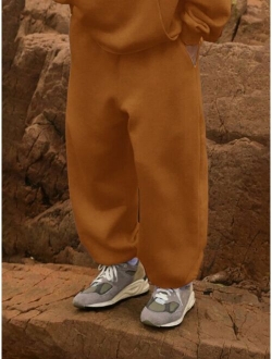 Manfinity Hypemode Men Solid Drawstring Waist Sweatpants