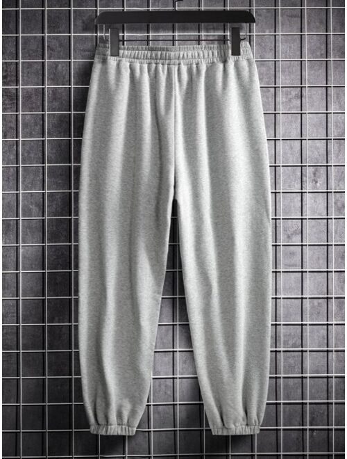 Manfinity Hypemode Men Solid Drawstring Waist Sweatpants