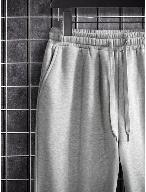 Manfinity Hypemode Men Solid Drawstring Waist Sweatpants