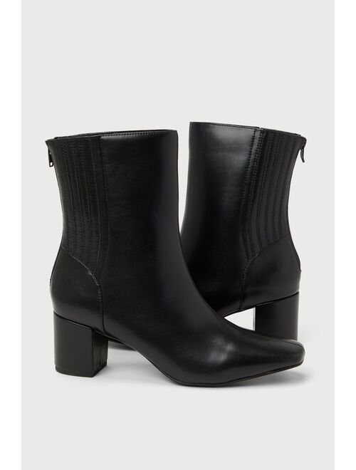Lulus Clive Black Ankle Booties