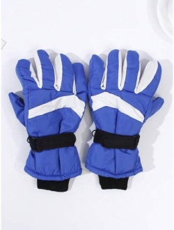 Shein 1pc Children's Winter Ski Gloves, Anti-slip, Warm, Suitable For Outdoor Sports Such As Biking And Snowboarding, Unisex