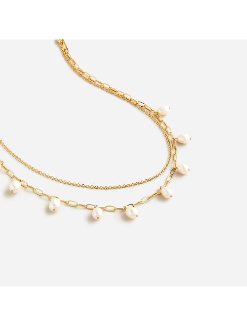 J.Crew Layered freshwater pearl necklace