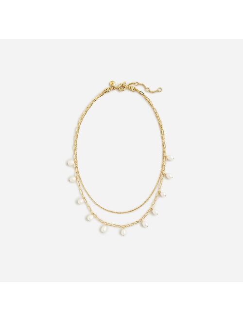 J.Crew Layered freshwater pearl necklace
