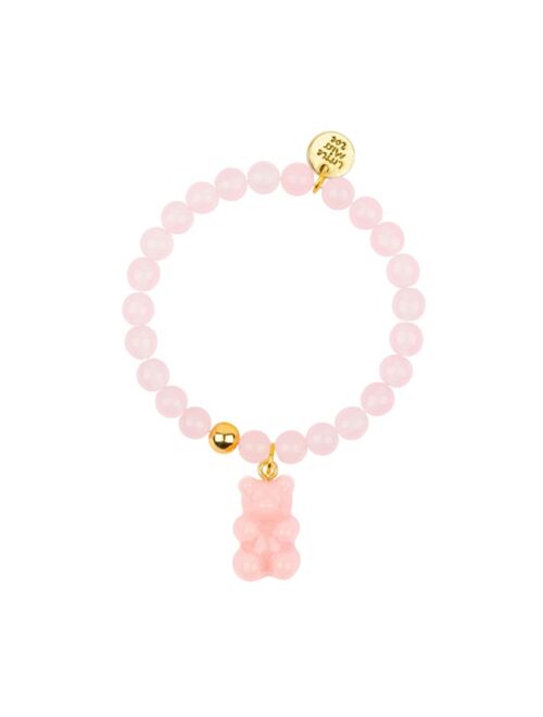 LITTLE MISS ZOE Pink Gemstone Bracelet with Gummy Bear Charm