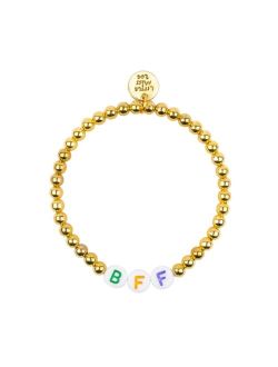 LITTLE MISS ZOE Dainty Gold Tone Bracelet with BFF Accent Beads