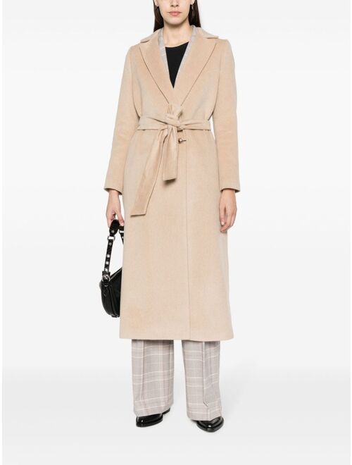 TWINSET double-breasted belted midi coat
