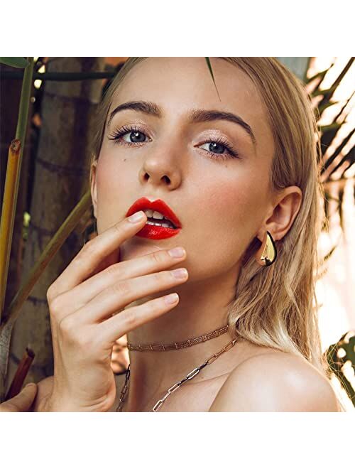 Sonateomber Gold Crystal Hoop Huggie Earrings for Women Girls - Trendy Unique Sparkly Rhinestone CZ Thick Earings Hypoallergenic Wedding Prom Bridal Fashion Fairy Jewelry