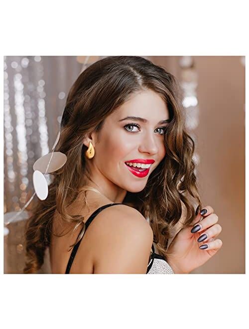 Sonateomber Gold Crystal Hoop Huggie Earrings for Women Girls - Trendy Unique Sparkly Rhinestone CZ Thick Earings Hypoallergenic Wedding Prom Bridal Fashion Fairy Jewelry