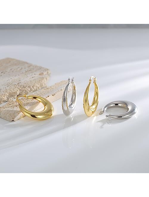 CZYJEW Gold Earrings Gold Plated Hoop Earrings for Women Mini Gold Hoops for Girls