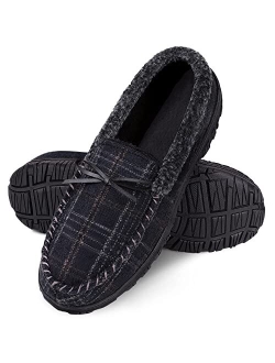 Bigwow Mens Slippers Moccasins House Shoes for Men Indoor Outdoor Memory Foam Slippers