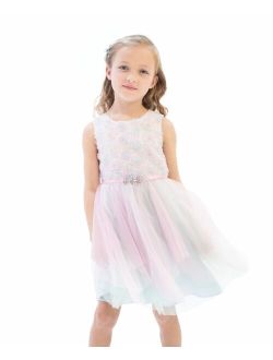 RARE EDITIONS Little Girls Sleeveless 3D Soutache Party Dress