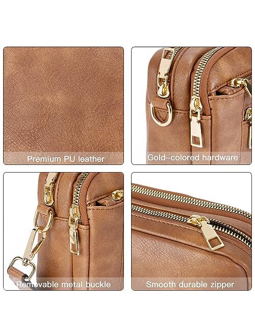 Telena Crossbody Purse for Women Small Crossbody Bags Trendy Vegan Leather with Adjustable Shoulder Strap
