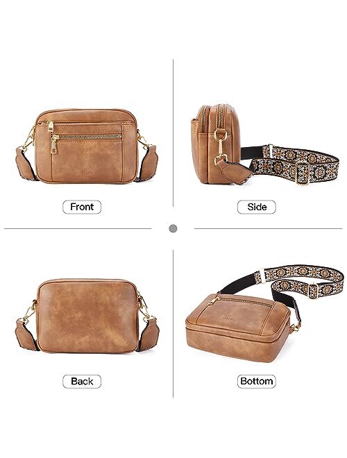 Telena Crossbody Purse for Women Small Crossbody Bags Trendy Vegan Leather with Adjustable Shoulder Strap