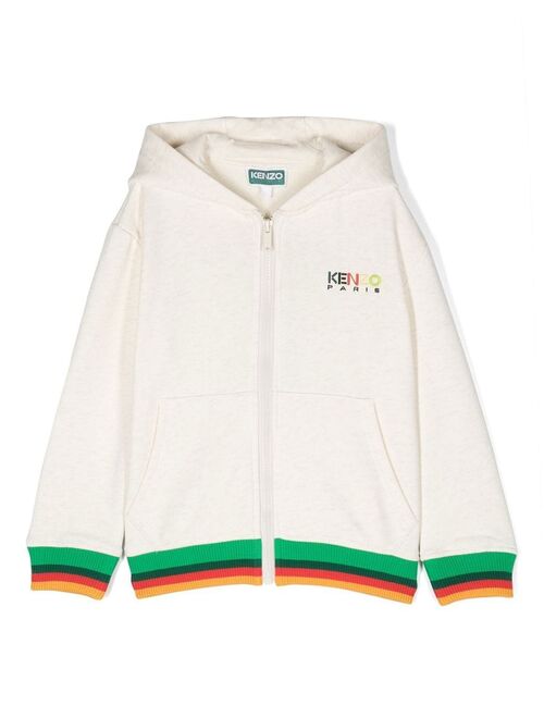Kenzo Kids cotton logo-embroidered hoodie