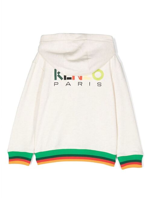 Kenzo Kids cotton logo-embroidered hoodie