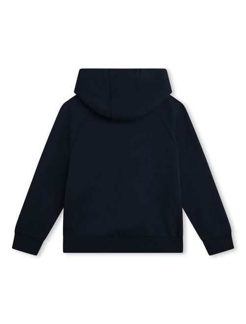 Kenzo Kids logo-embroidered cotton hoodie