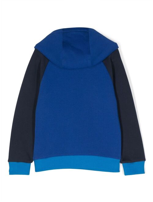 Kenzo Kids colour-block cotton hoodie